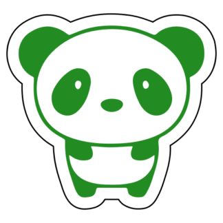 Little Panda Sticker (Green)